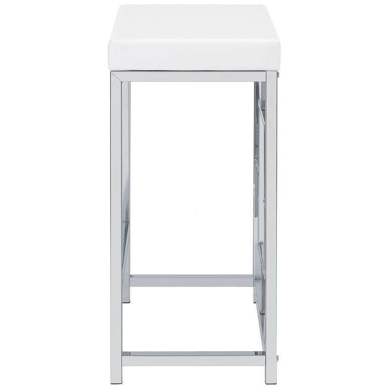 Coaster Furniture Jackson 182715 5-Piece Multipurpose Counter Height Table Set - White/Chrome IMAGE 12