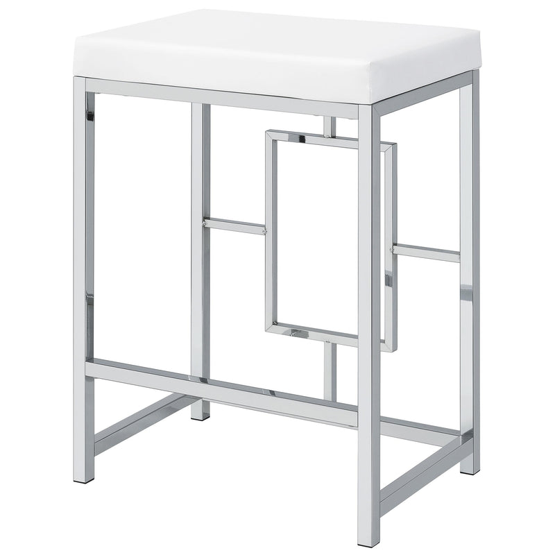 Coaster Furniture Jackson 182715 5-Piece Multipurpose Counter Height Table Set - White/Chrome IMAGE 13