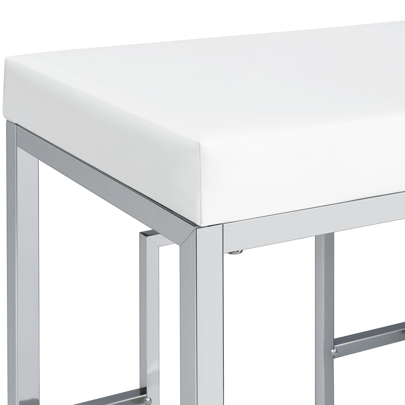 Coaster Furniture Jackson 182715 5-Piece Multipurpose Counter Height Table Set - White/Chrome IMAGE 18