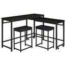 Coaster Furniture Hawes 182724 4-Piece Multipurpose Counter Height Table Set - Black IMAGE 4