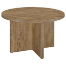 Coaster Furniture Jamestown 183021 Round Engineered Wood Dining Table With Decorative Laminate Mango Brown IMAGE 1
