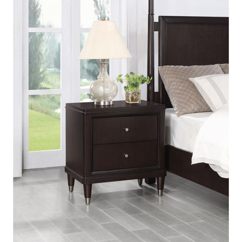 Coaster Furniture Emberlyn 223062 2-Drawer Nightstand Bedside Table - Brown IMAGE 2