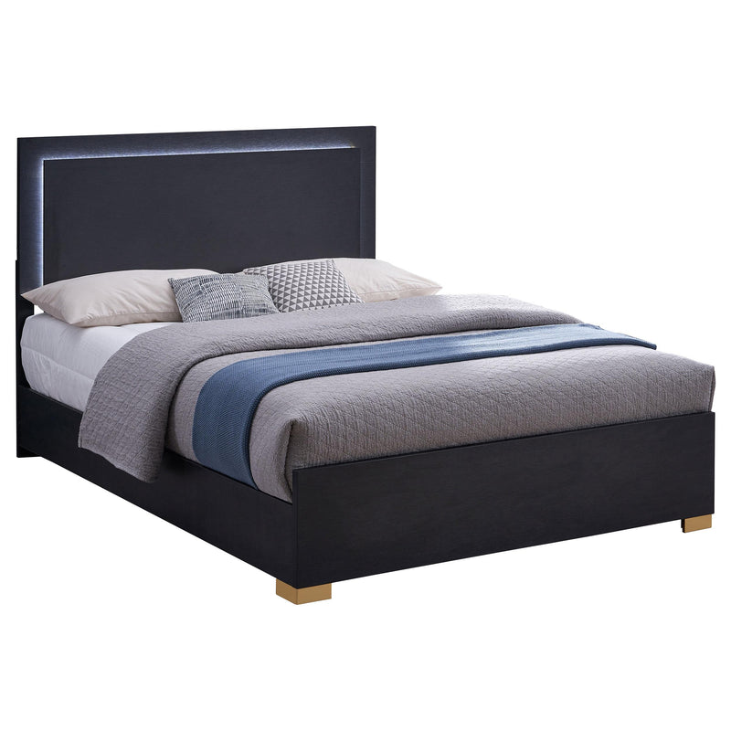 Coaster Furniture Marceline 222831KE King Bed With LED Headboard - Black IMAGE 4