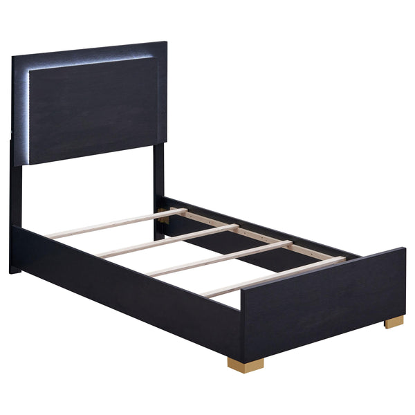 Coaster Furniture Marceline 222831T Twin Bed With LED Headboard - Black IMAGE 1