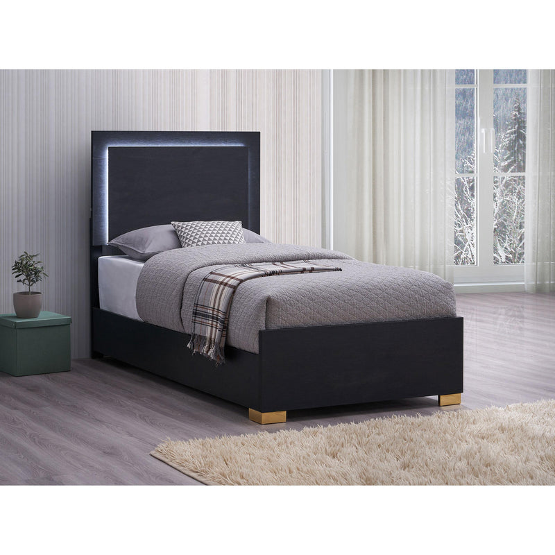 Coaster Furniture Marceline 222831T Twin Bed With LED Headboard - Black IMAGE 2