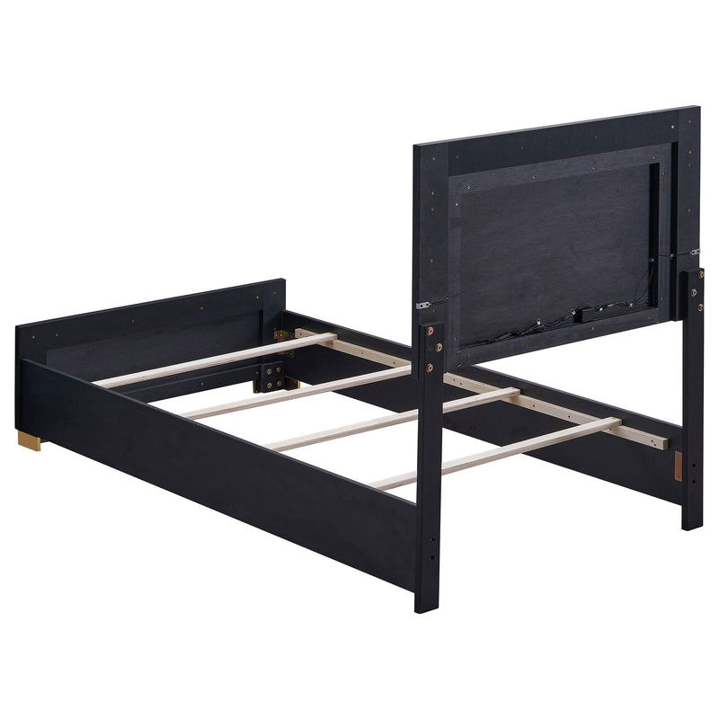 Coaster Furniture Marceline 222831T Twin Bed With LED Headboard - Black IMAGE 3