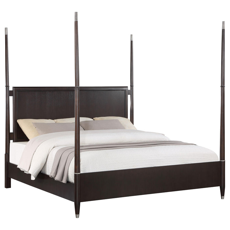 Coaster Furniture Emberlyn 223061Q Queen Poster Bed - Brown IMAGE 4