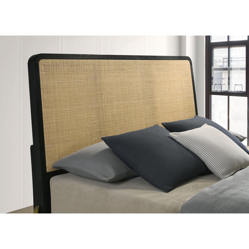 Coaster Furniture Arini 224330KE Eastern King Bed with Woven Rattan Headboard - Black/Natural IMAGE 6