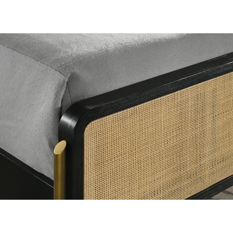 Coaster Furniture Arini 224330KE Eastern King Bed with Woven Rattan Headboard - Black/Natural IMAGE 7
