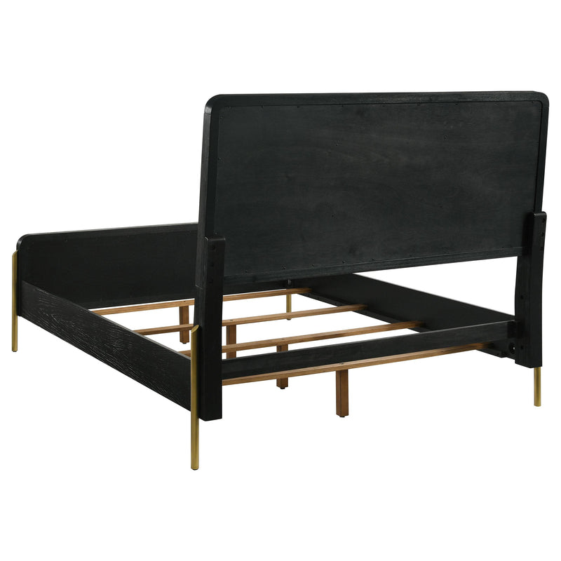 Coaster Furniture Arini 224330Q Queen Bed with Woven Rattan Headboard - Black/Natural IMAGE 4