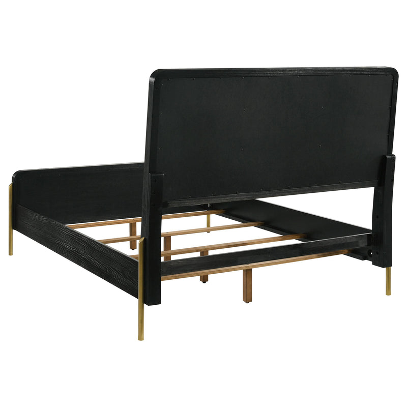 Coaster Furniture Arini 224331Q Queen Bed With Upholstered Headboard - Black/Grey IMAGE 4