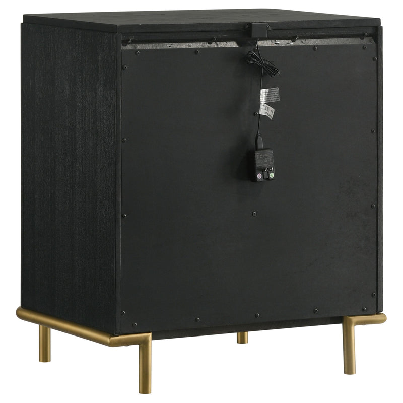 Coaster Furniture Arini 224332 3-Drawer Nightstand Bedside Table with USB Outlet - Black IMAGE 6