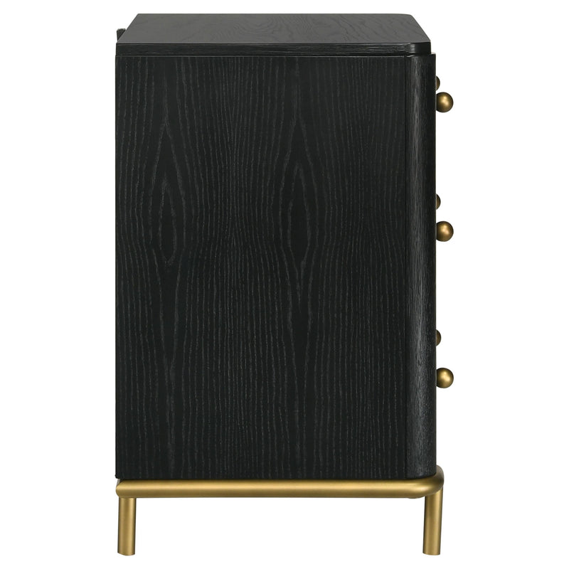 Coaster Furniture Arini 224332 3-Drawer Nightstand Bedside Table with USB Outlet - Black IMAGE 9