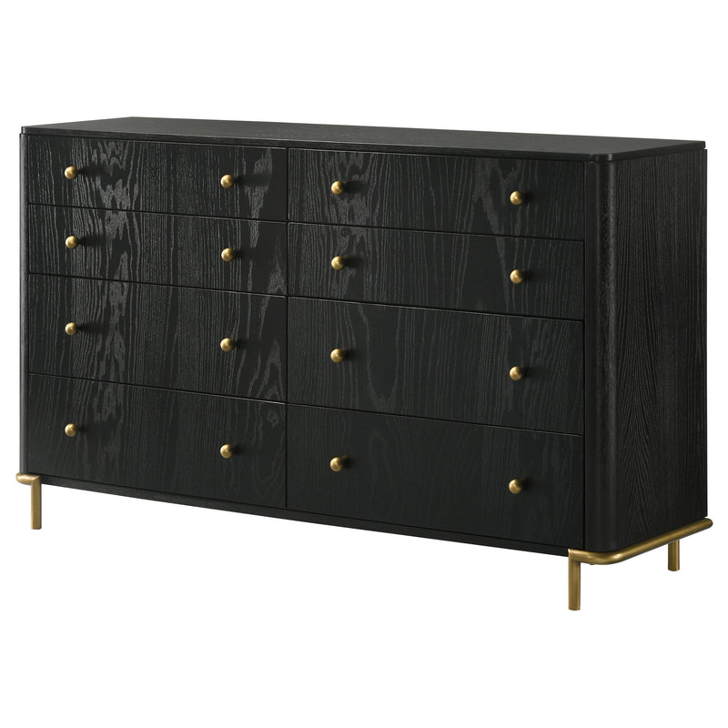 Coaster Furniture Arini 224333 8-Drawer Bedroom Dresser - Black IMAGE 4