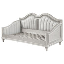 Coaster Furniture Evangeline 360121 Upholstered Twin Daybed with Faux Diamond Trim - Silver/Ivory IMAGE 6