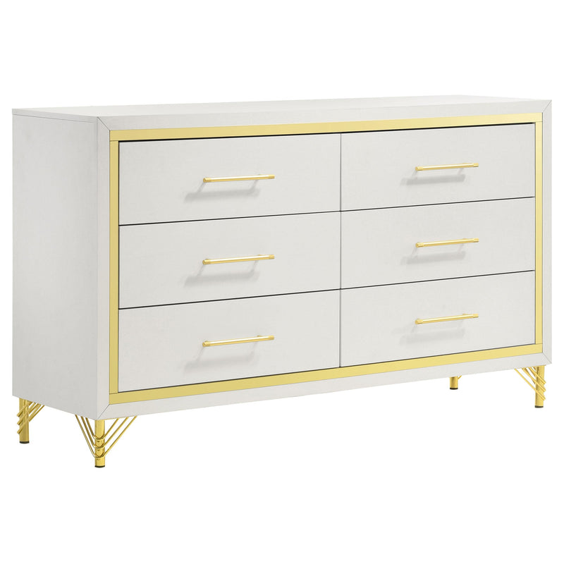 Coaster Furniture Lucia 224733 6-Drawer Bedroom Dresser - White IMAGE 1