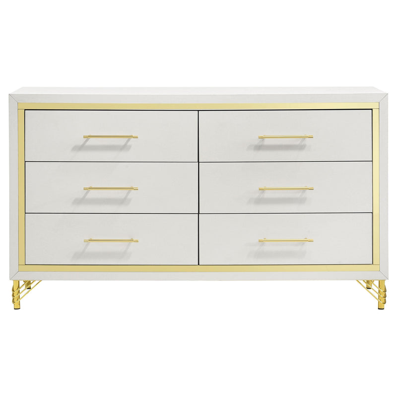 Coaster Furniture Lucia 224733 6-Drawer Bedroom Dresser - White IMAGE 3