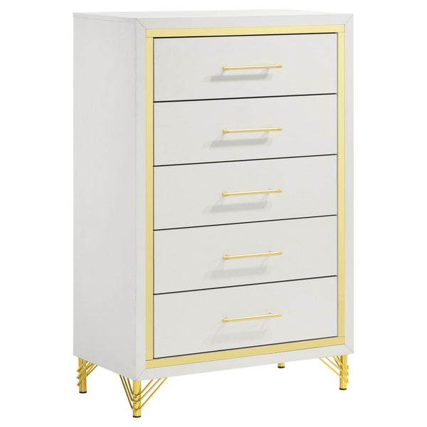 Coaster Furniture Lucia 224735 5-Drawer Bedroom Chest - White IMAGE 1