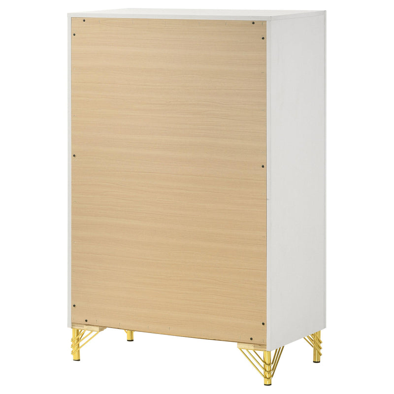Coaster Furniture Lucia 224735 5-Drawer Bedroom Chest - White IMAGE 8