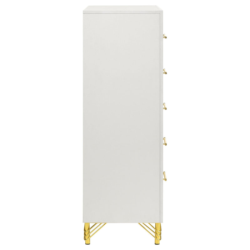 Coaster Furniture Lucia 224735 5-Drawer Bedroom Chest - White IMAGE 9