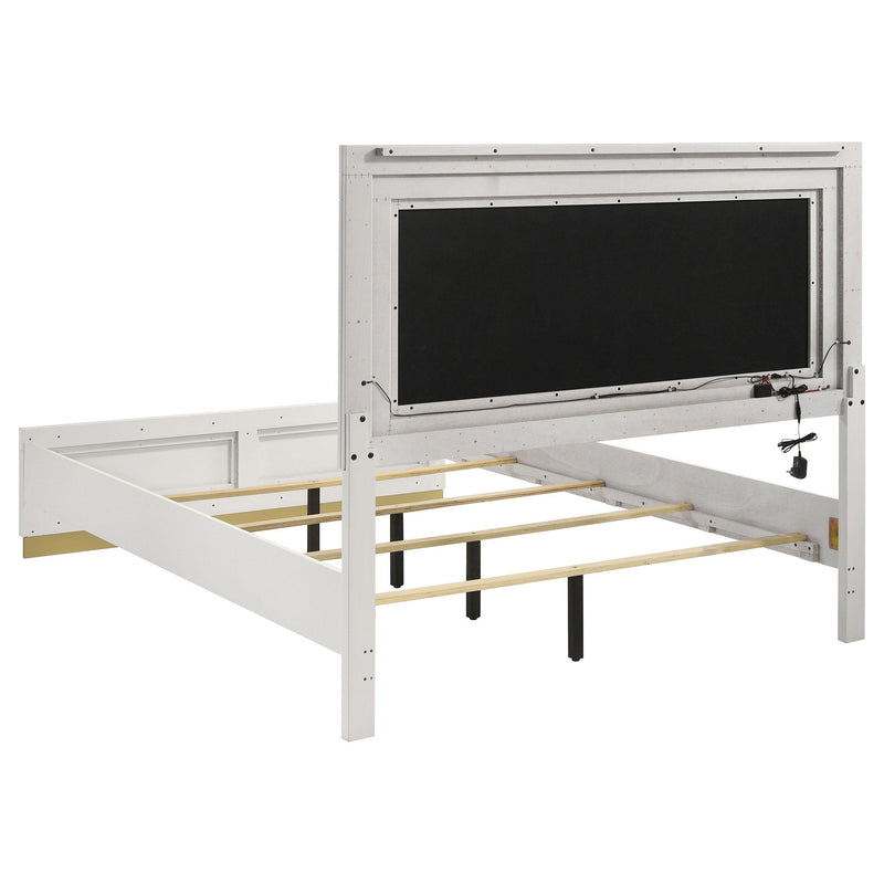 Coaster Furniture Caraway 224771Q Queen Bed with LED Headboard - White/Grey IMAGE 3