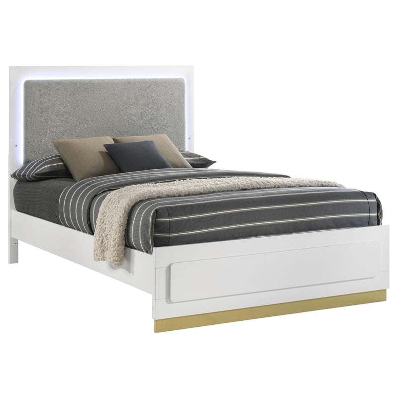 Coaster Furniture Caraway 224771Q Queen Bed with LED Headboard - White/Grey IMAGE 4