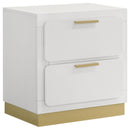 Coaster Furniture Caraway 224772 2-Drawer Nightstand Bedside Table - White IMAGE 1