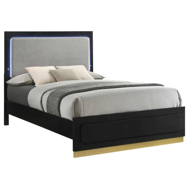 Coaster Furniture Caraway 224781Q Queen Bed With LED Headboard - Black/Grey IMAGE 4