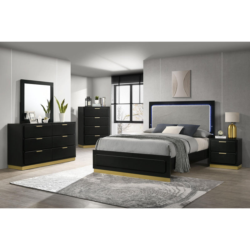 Coaster Furniture Caraway 224781Q Queen Bed With LED Headboard - Black/Grey IMAGE 5