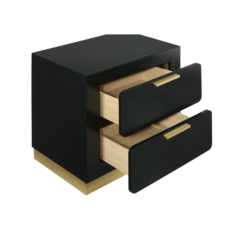 Coaster Furniture Caraway 224782 2-Drawer Nightstand Bedside Table - Black IMAGE 10