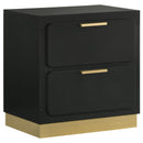 Coaster Furniture Caraway 224782 2-Drawer Nightstand Bedside Table - Black IMAGE 1