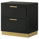 Coaster Furniture Caraway 224782 2-Drawer Nightstand Bedside Table - Black IMAGE 4