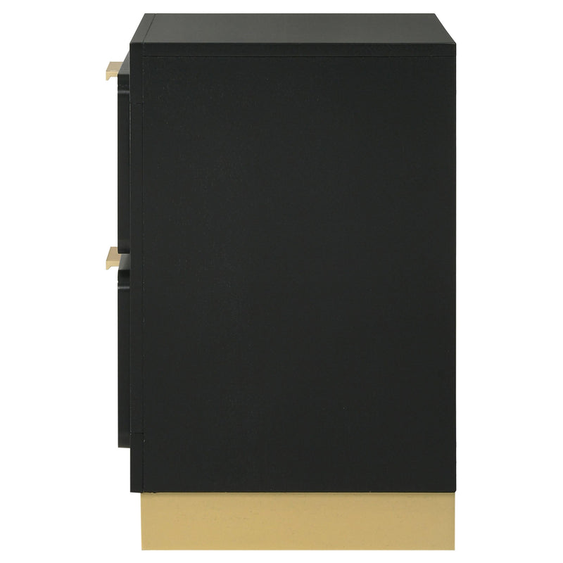 Coaster Furniture Caraway 224782 2-Drawer Nightstand Bedside Table - Black IMAGE 5