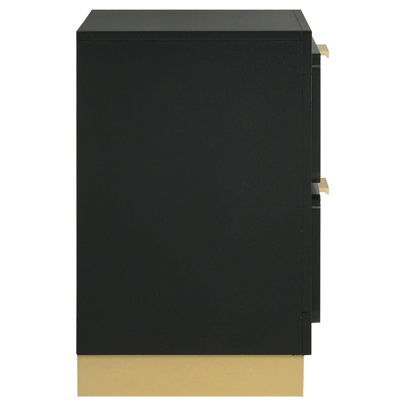 Coaster Furniture Caraway 224782 2-Drawer Nightstand Bedside Table - Black IMAGE 9