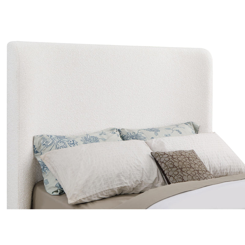 Coaster Furniture Nala 302046Q Upholstered Queen Wingback Platform Sleigh Bed - Cream IMAGE 5