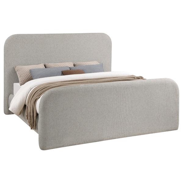 Coaster Furniture Wren 302052KE Upholstered Eastern King Platform Bed - Grey IMAGE 1