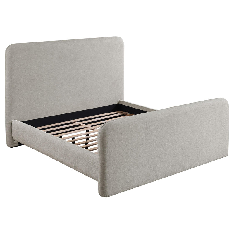 Coaster Furniture Wren 302052Q Upholstered Queen Platform Bed - Grey IMAGE 3