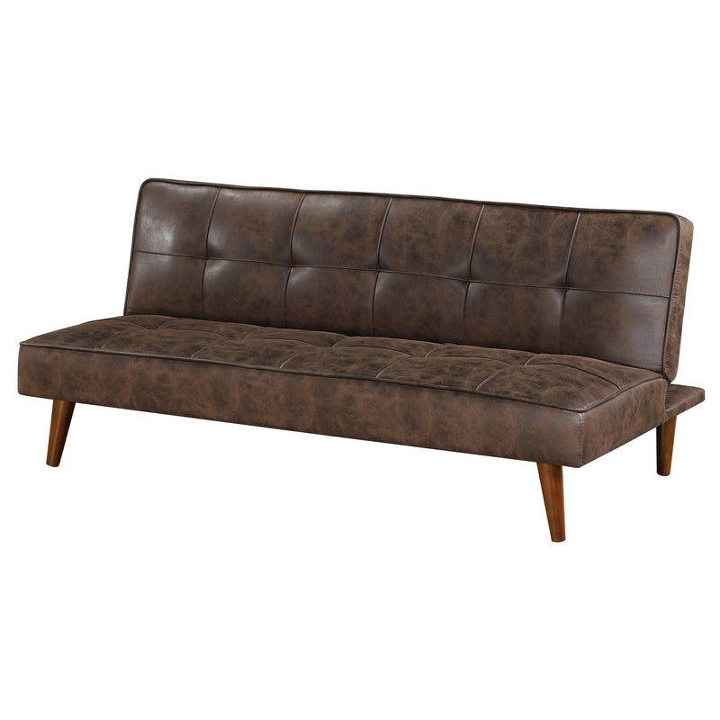 Coaster Furniture Jenson 360237 Multipurpose Upholstered Tufted Convertible Sofa Bed - Coffee Brown IMAGE 6