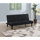 Coaster Furniture Stanford 360238 Multipurpose Upholstered Tufted Convertible Sofa Bed - Black IMAGE 2