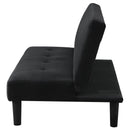 Coaster Furniture Stanford 360238 Multipurpose Upholstered Tufted Convertible Sofa Bed - Black IMAGE 7