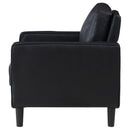 Coaster Furniture Ruth 508363 Upholstered Track Arm Faux Leather Accent Chair - Black IMAGE 5