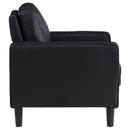 Coaster Furniture Ruth 508363 Upholstered Track Arm Faux Leather Accent Chair - Black IMAGE 8