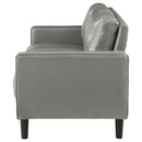 Coaster Furniture Ruth 508365 Upholstered Track Arm Faux Leather Sofa - Grey IMAGE 5