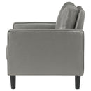 Coaster Furniture Ruth 508367 Upholstered Track Arm Faux Leather Accent Chair - Grey IMAGE 5