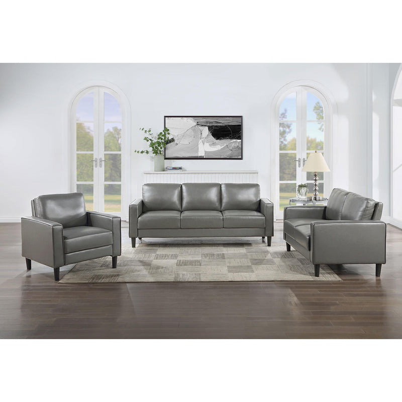 Coaster Furniture Ruth 508367 Upholstered Track Arm Faux Leather Accent Chair - Grey IMAGE 9