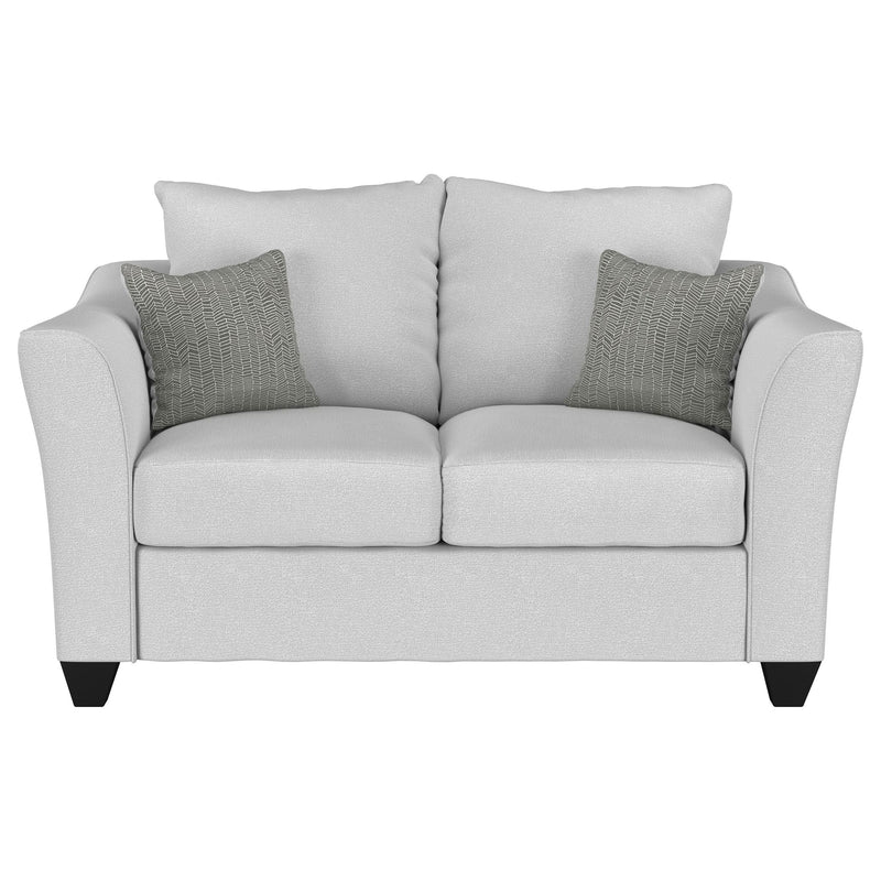 Coaster Furniture Salizar 508582 Upholstered Track Arm Fabric Loveseat - Grey Mist IMAGE 2