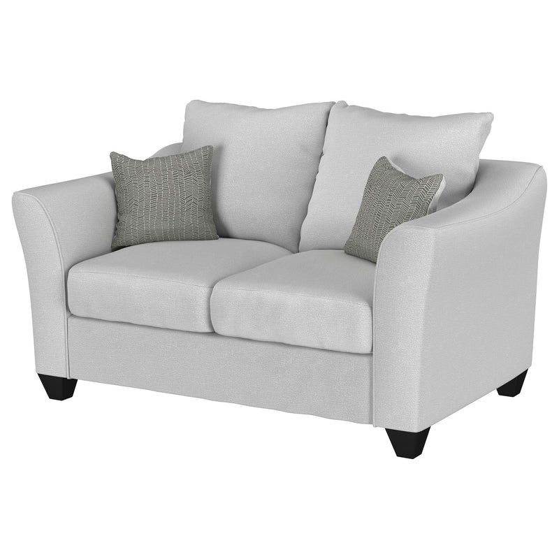 Coaster Furniture Salizar 508582 Upholstered Track Arm Fabric Loveseat - Grey Mist IMAGE 3