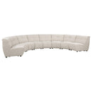 Coaster Furniture Charlotte 551300 8 pc Upholstered Curved Modular Sectional Sofa - Ivory IMAGE 1