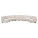 Coaster Furniture Charlotte 551300 8 pc Upholstered Curved Modular Sectional Sofa - Ivory IMAGE 3