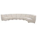 Coaster Furniture Charlotte 551300 8 pc Upholstered Curved Modular Sectional Sofa - Ivory IMAGE 4